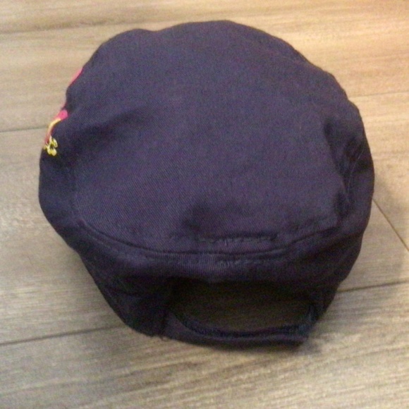 💐Margaritaville Cotton Denim Floral Hat Navy - Picture 3 of 5